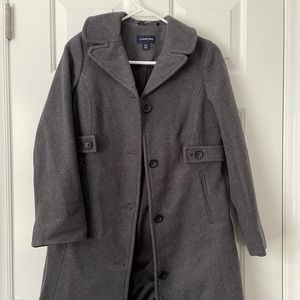 Lands End Fleece Peacoat